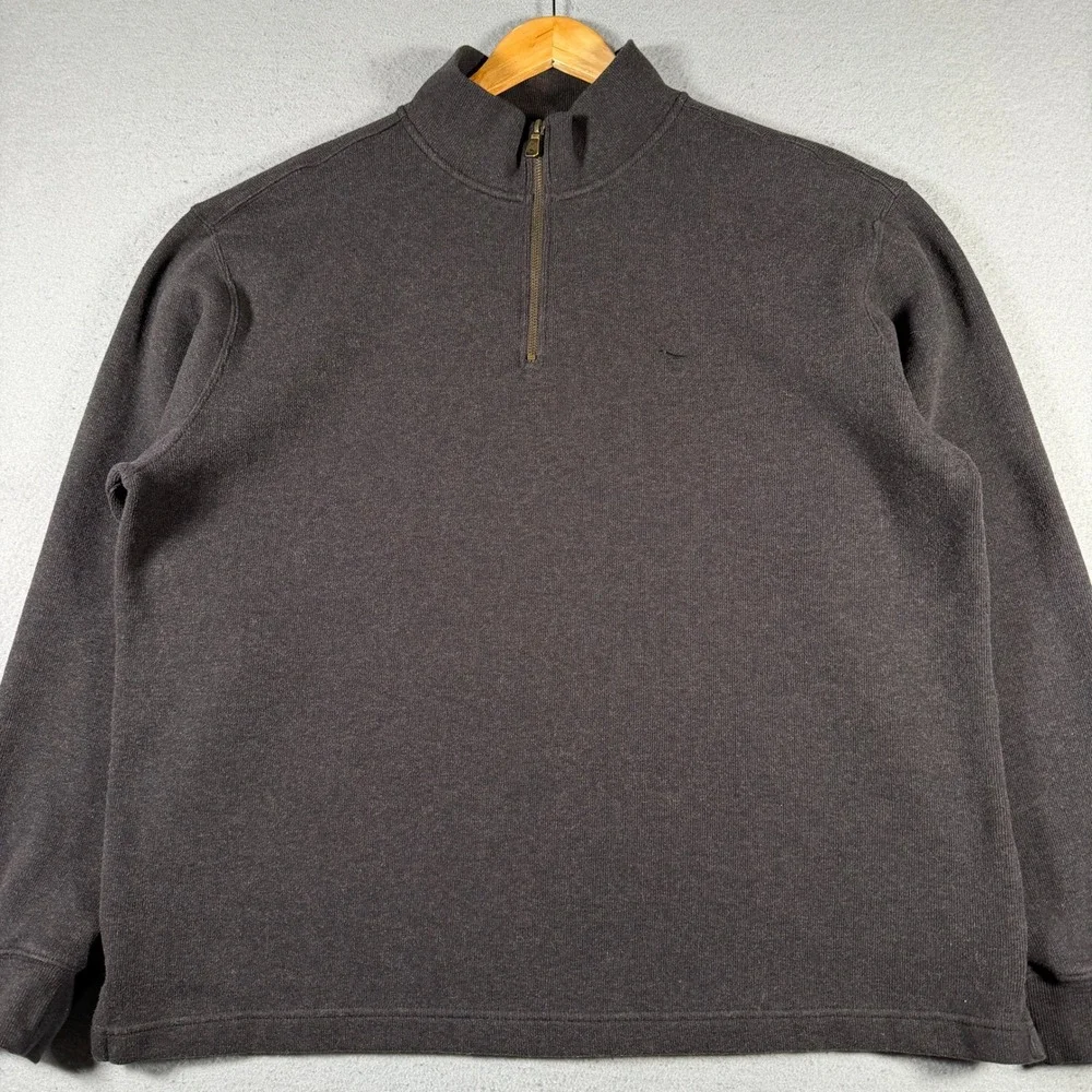 Rodd & Gunn Mens 3XL‎ 1/4 Zip Pullover 100% Australian Cotton Mud Brown SP0280